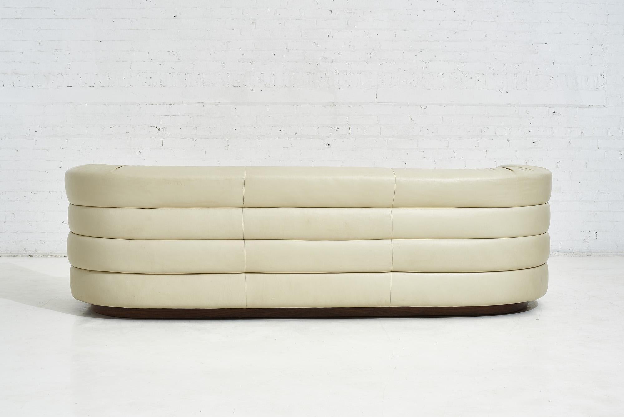 Channel Stacked Leather Sofa by Interior Crafts, 1970’s 1