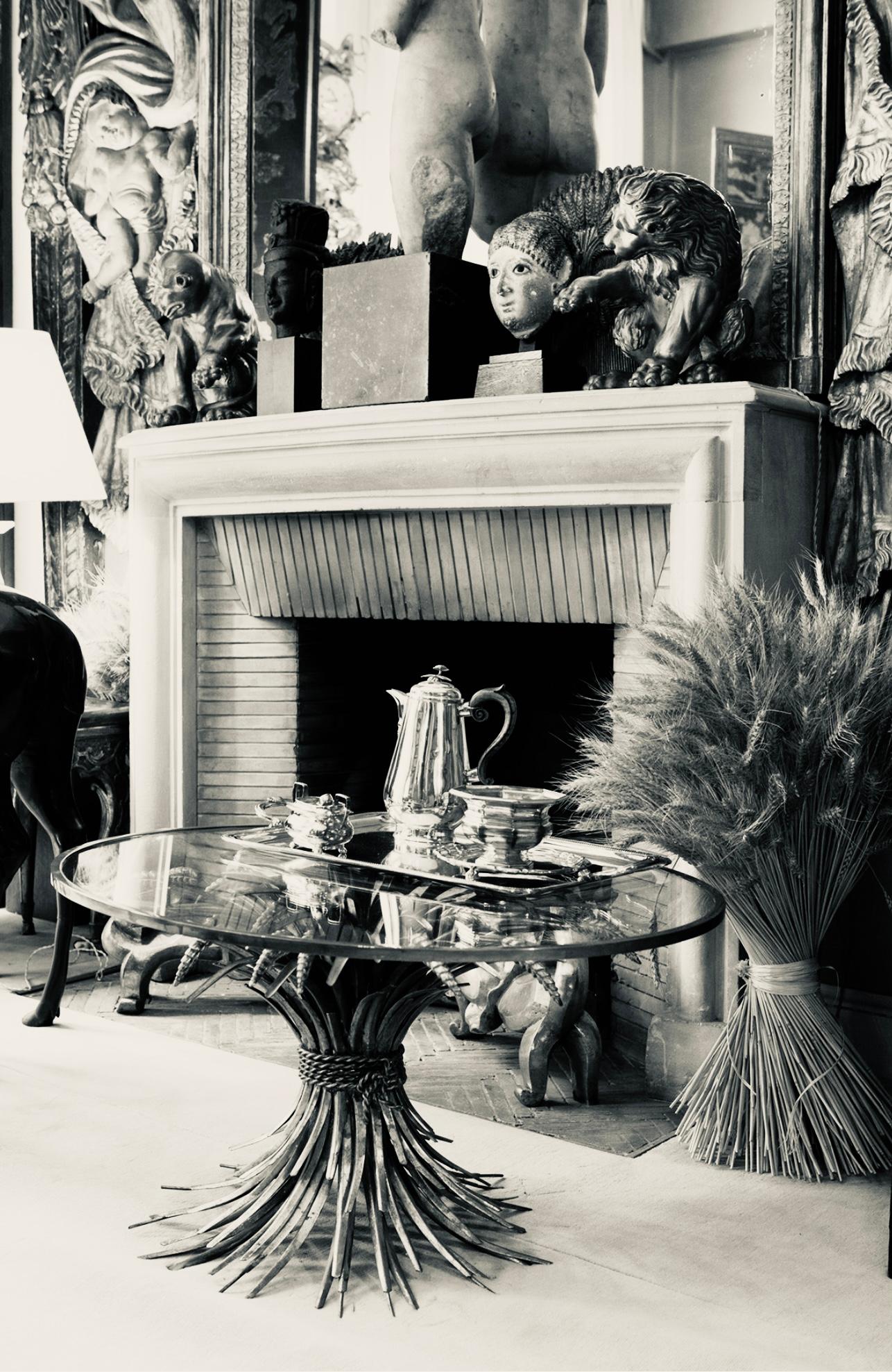 Chanel Style Sheaf of Wheat Table Inspired by Robert Goosens Original 1950’s 4