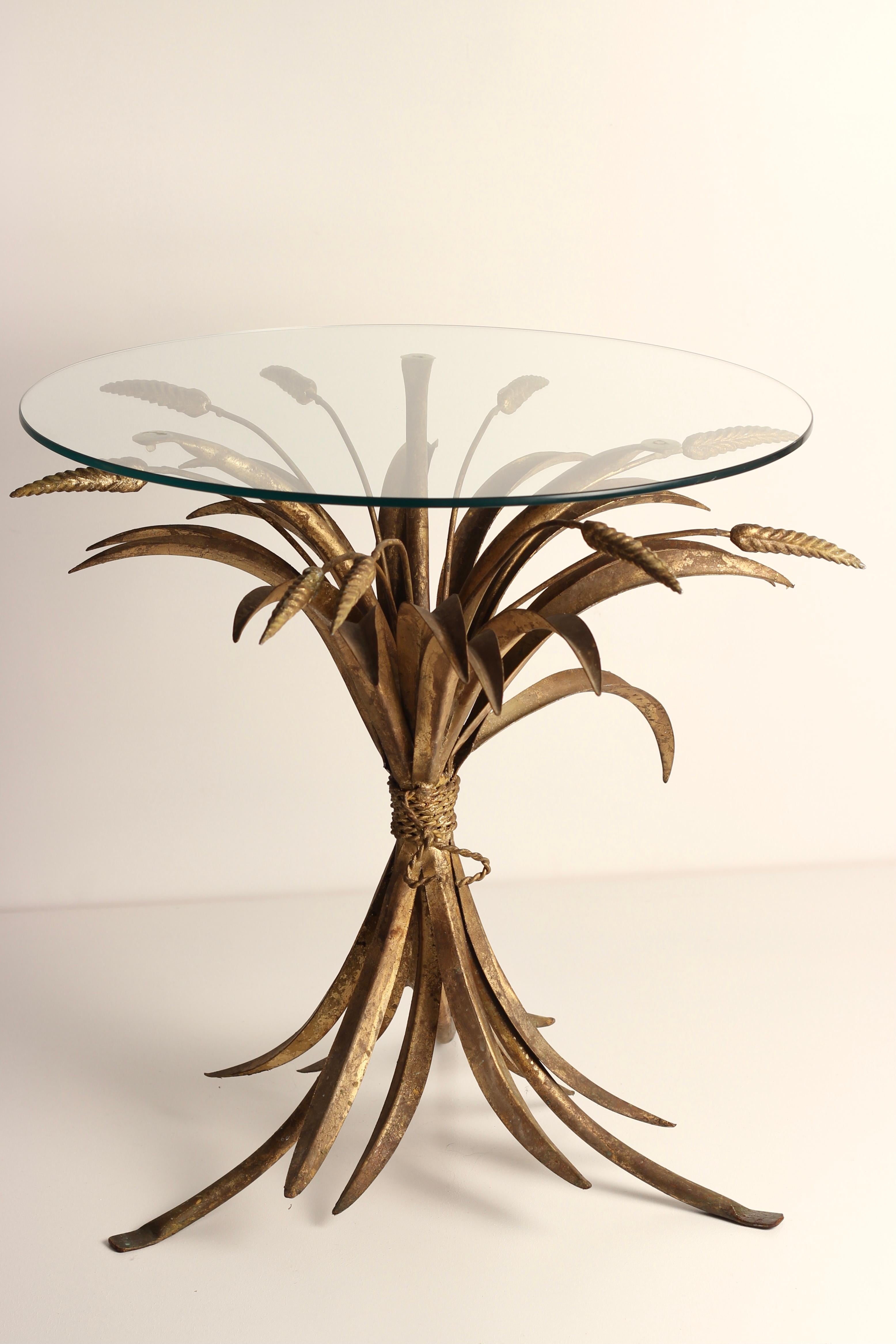Hollywood Regency Chanel Style Sheaf of Wheat Table Inspired by Robert Goosens Original 1950’s