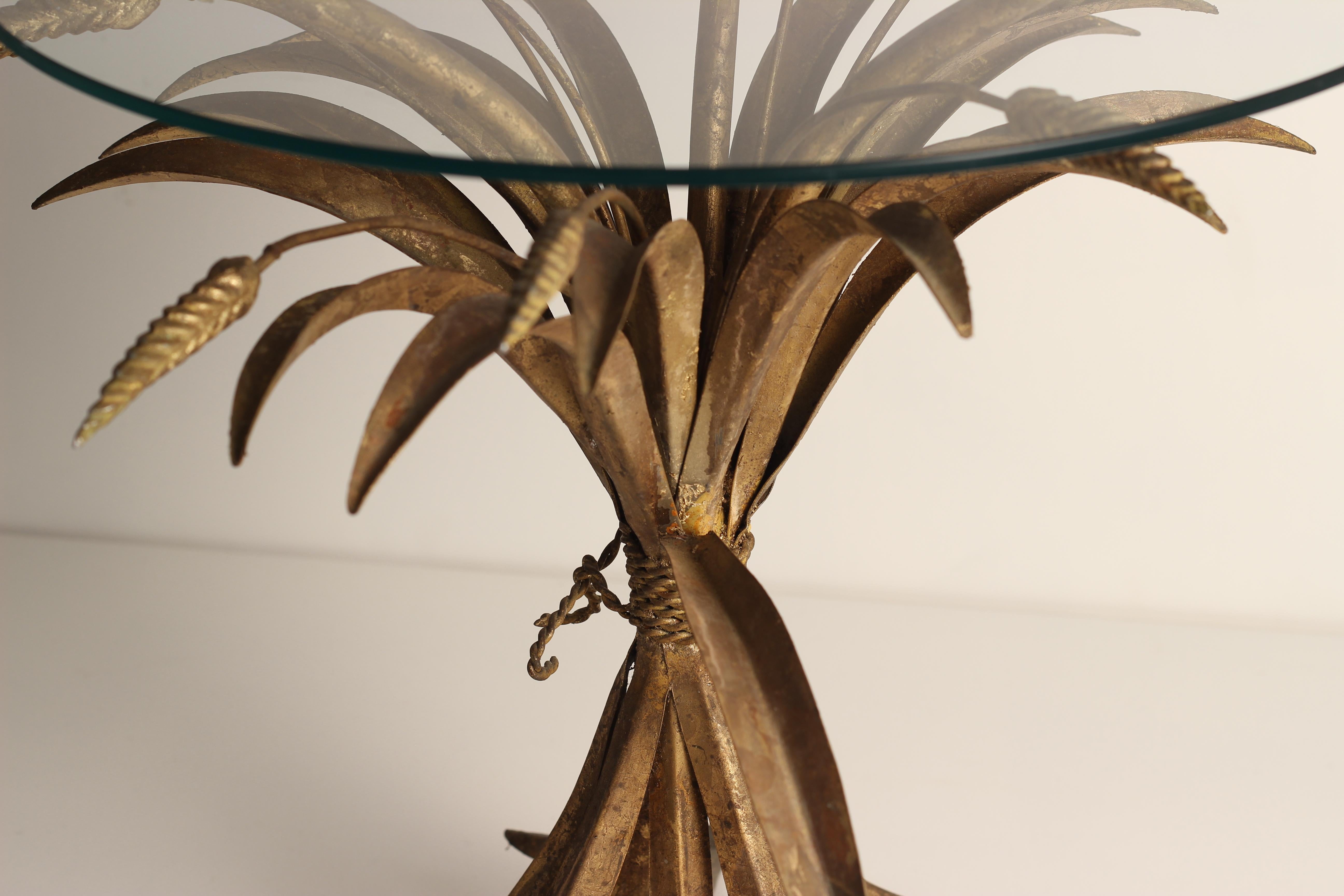 Gilt Chanel Style Sheaf of Wheat Table Inspired by Robert Goosens Original 1950’s