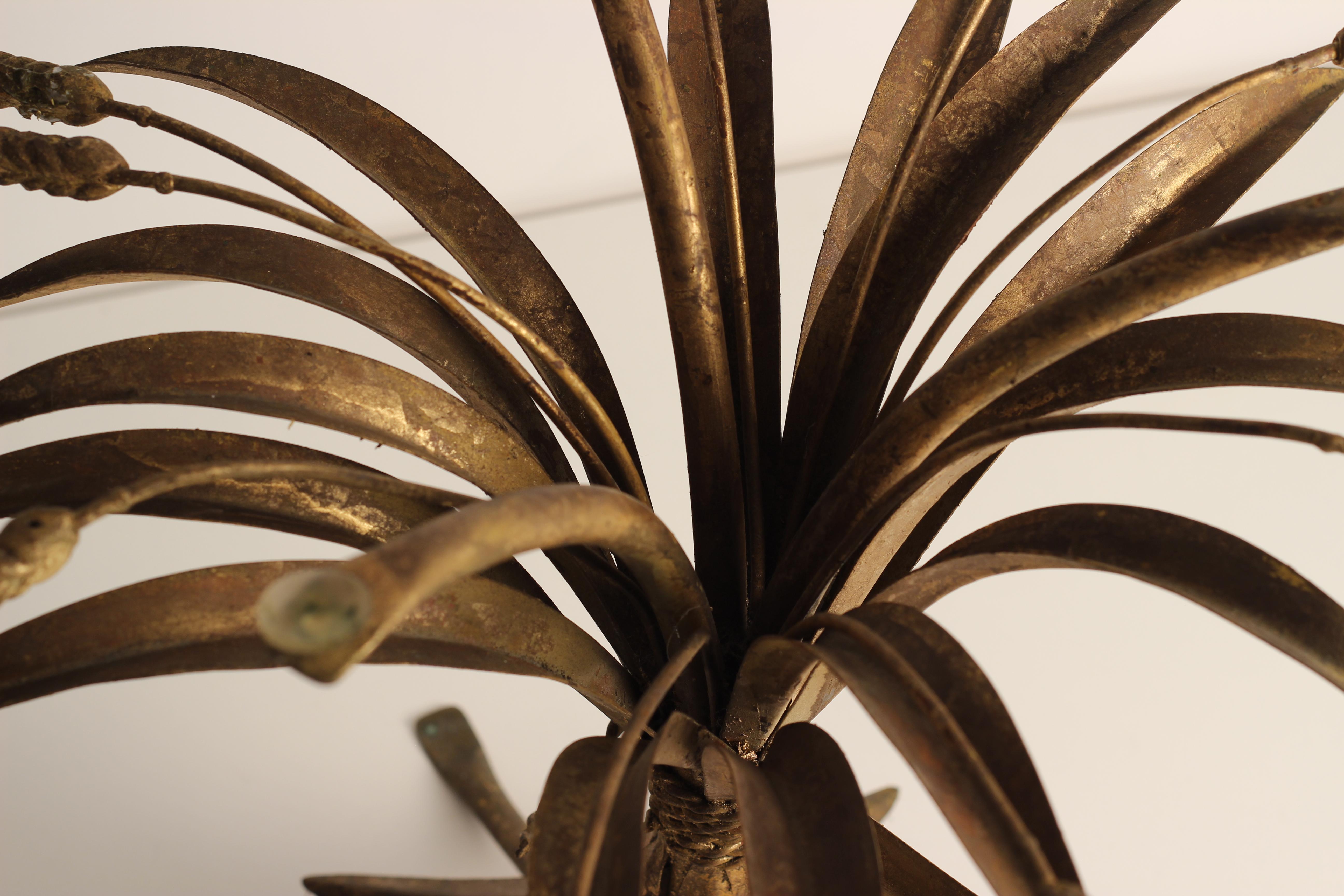 Metal Chanel Style Sheaf of Wheat Table Inspired by Robert Goosens Original 1950’s