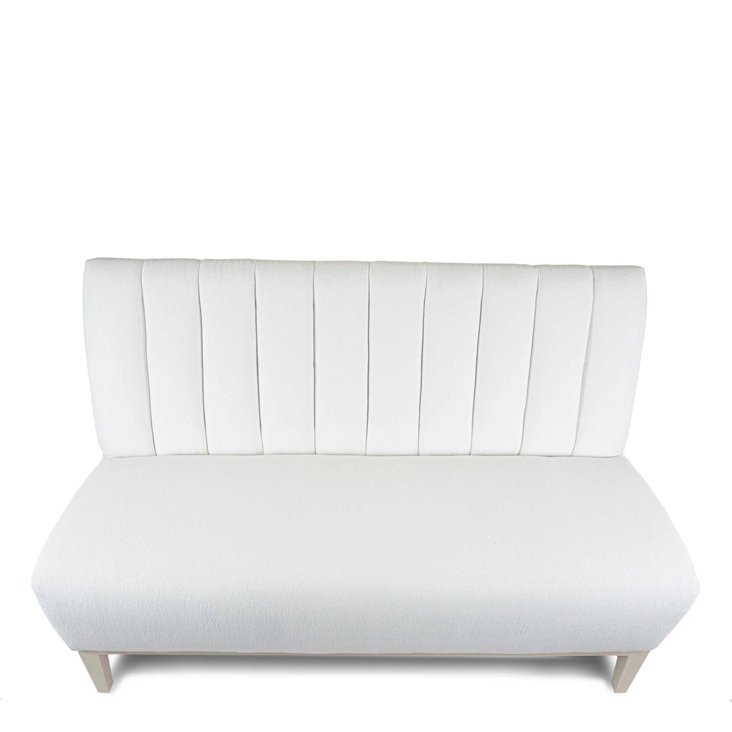 vertical channel tufted banquette