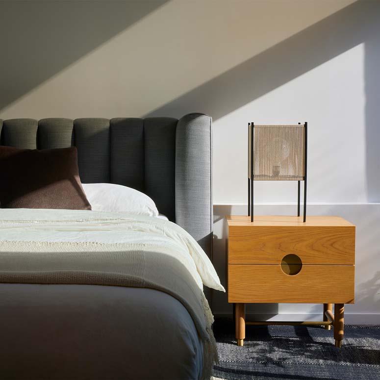 North American Channel Tufted Isherwood Bed by Lawson-Fenning, Queen For Sale