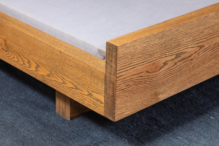 Channel Tufted Isherwood Bed with Oak Base by LawsonFenning, Queen For