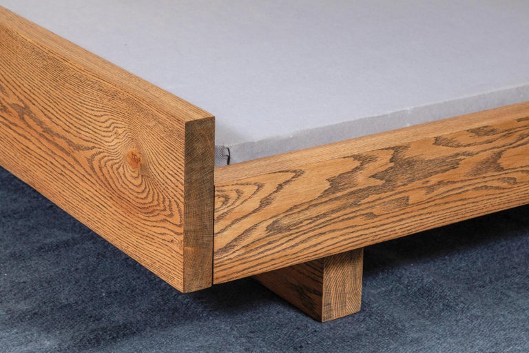 Channel Tufted Isherwood Bed with Oak Base by LawsonFenning, Queen For