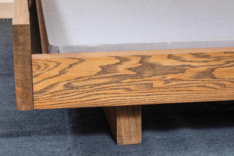 Channel Tufted Isherwood Bed with Oak Base by LawsonFenning, Queen For