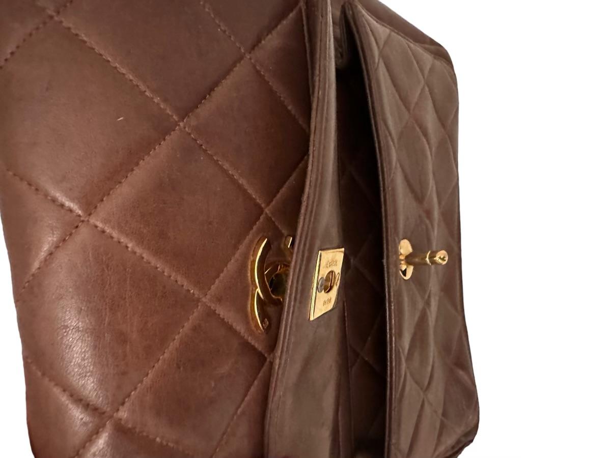 Women's or Men's Chanel Vintage Brown Leather Handbag