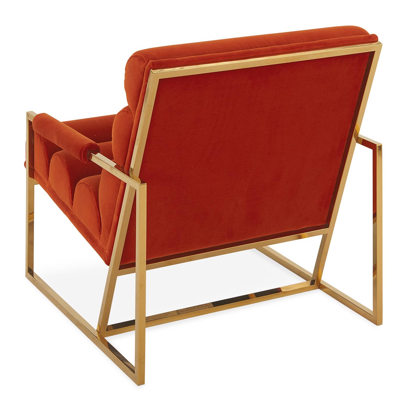 Modern Channeled Goldfinger Lounge Chair For Sale