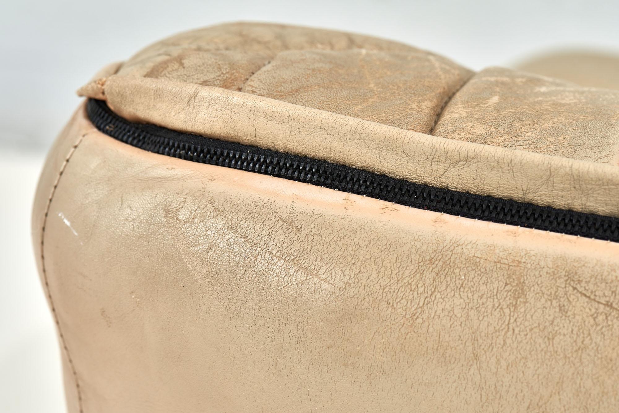 Channeled Leather Sofa, 1970 5