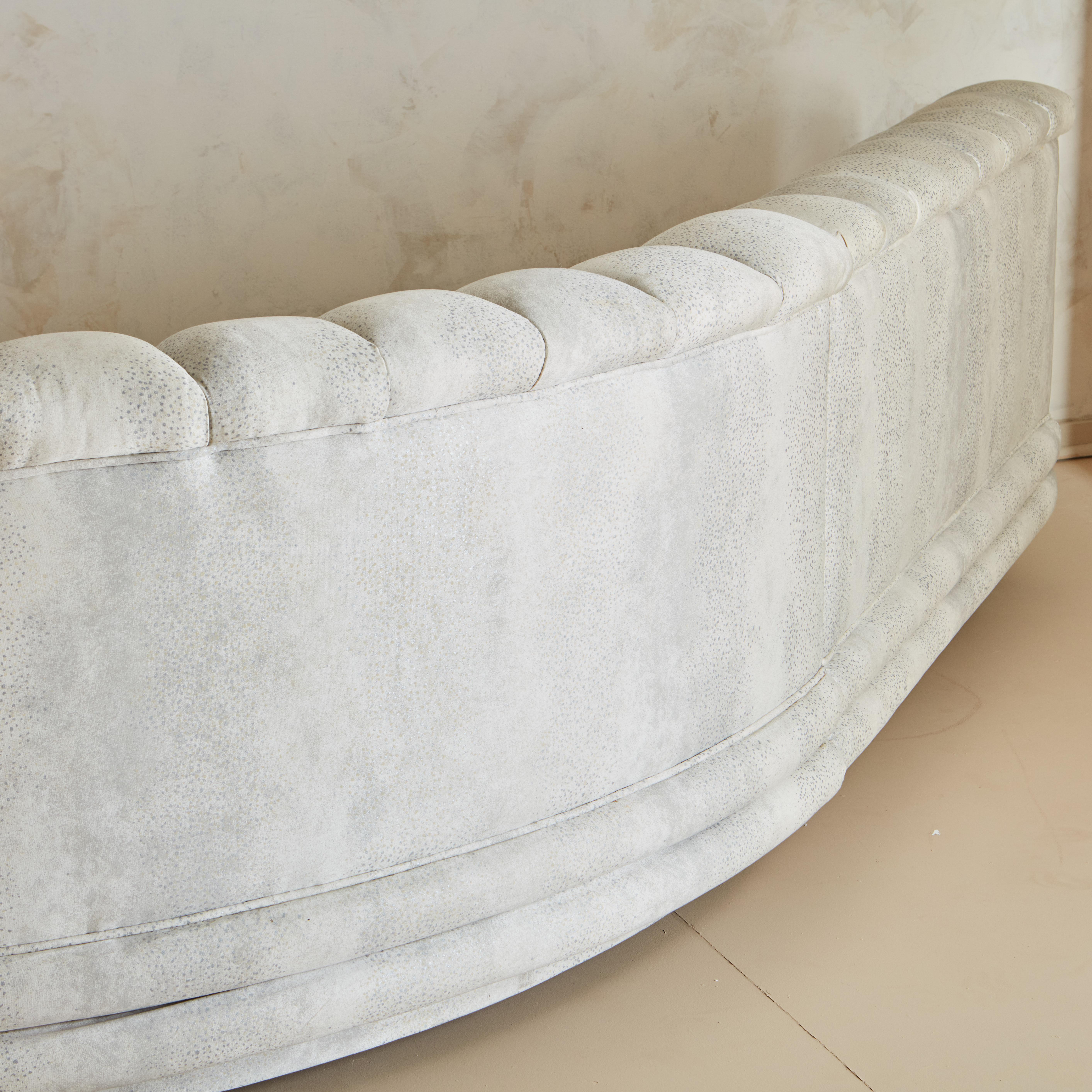 Channeled Serpentine Sectional Sofa 3