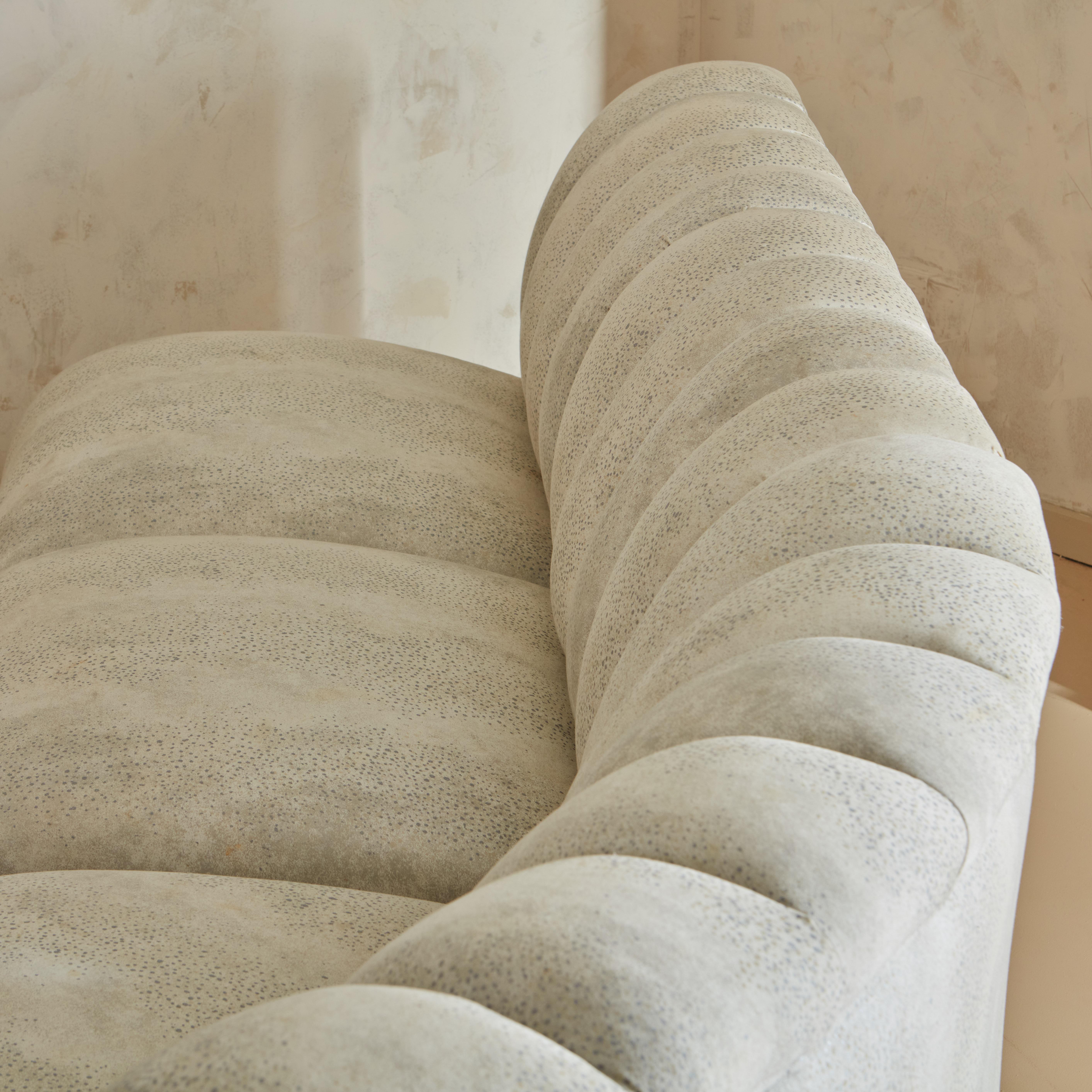 Channeled Serpentine Sectional Sofa 5