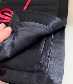 Channeled Silk Charmeuse Black Boudoir Pillow Sham, Flanged, Zip