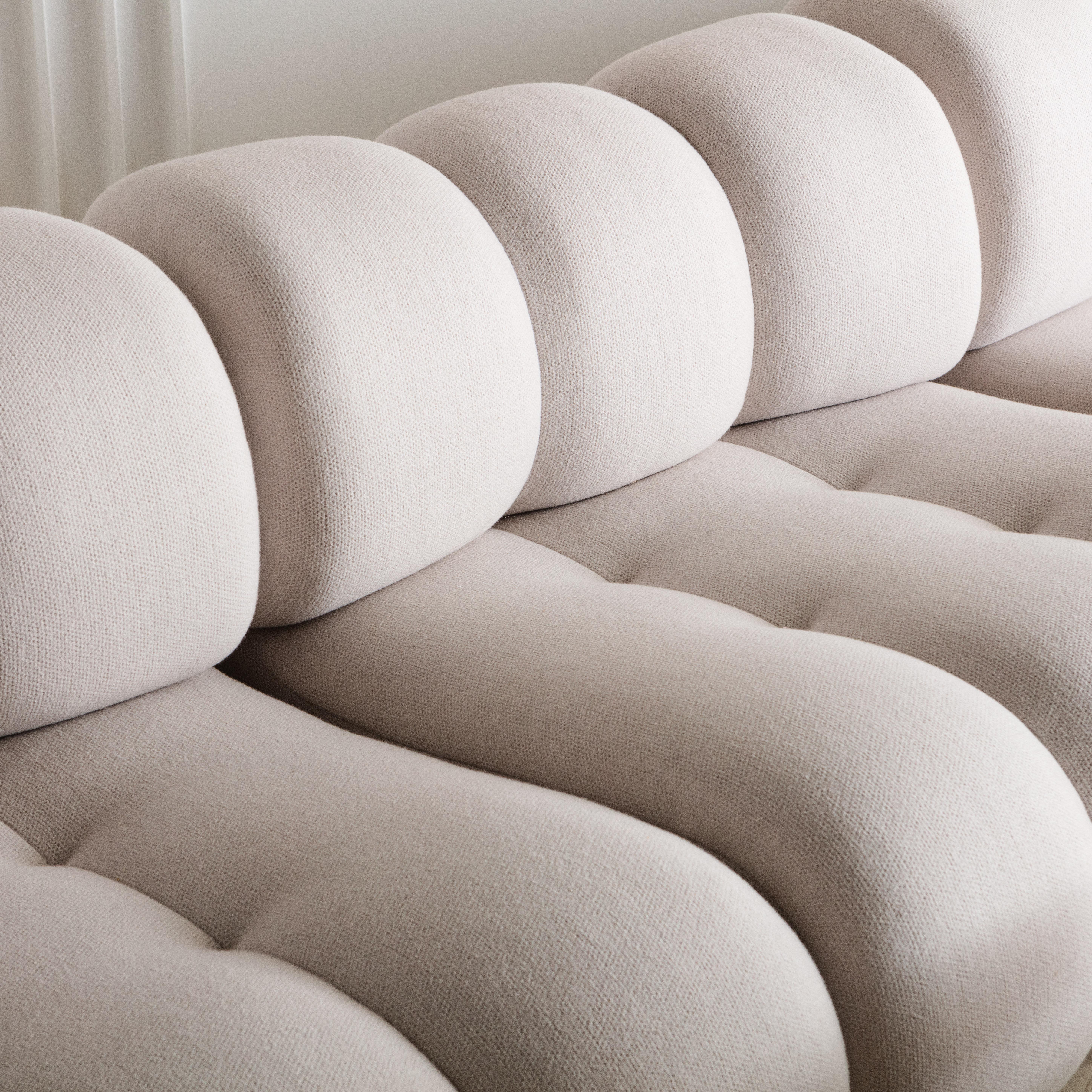 Mid-Century Modern Channeled Sofa by Giuseppe Munari for Munari in new Cashmere Wool