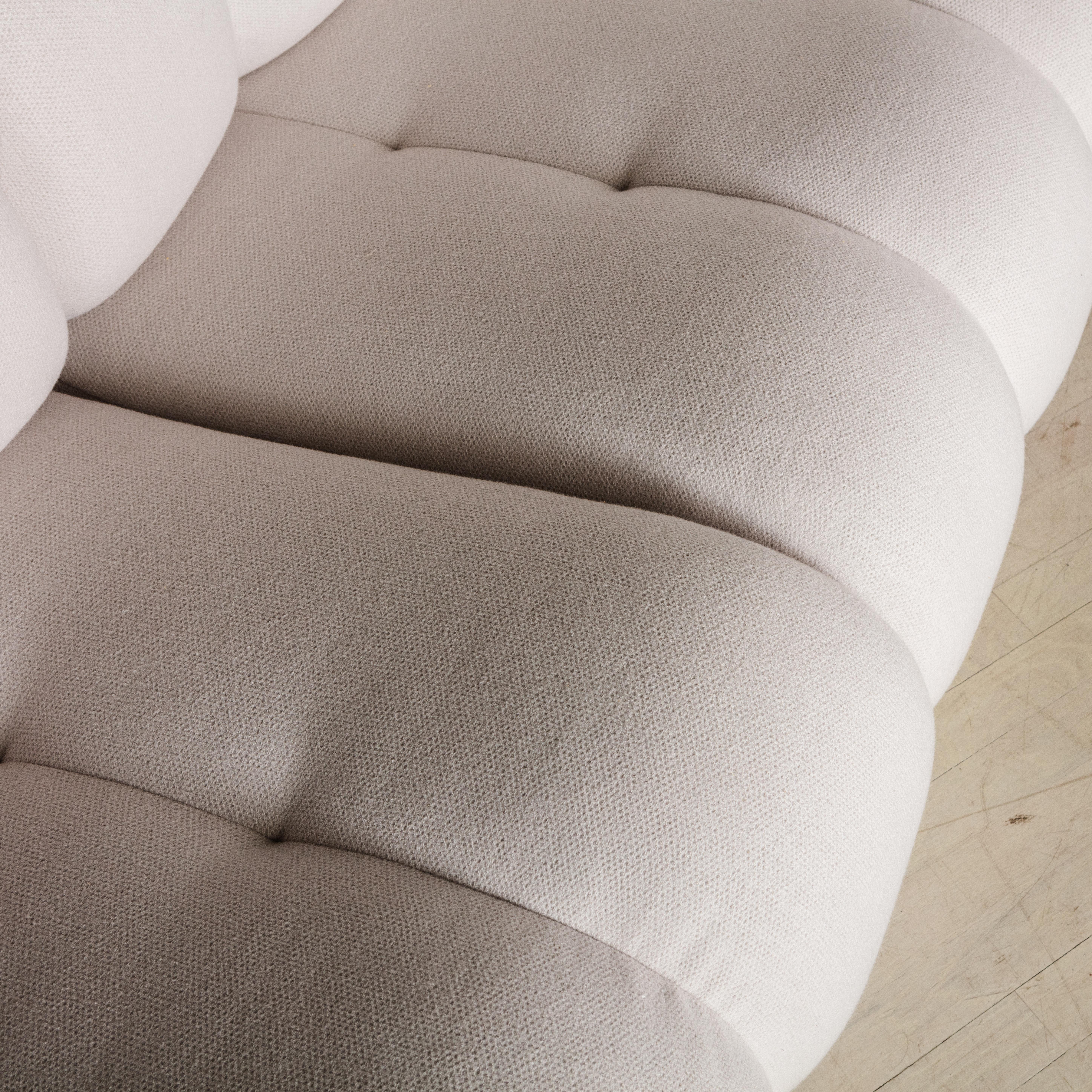 Channeled Sofa by Giuseppe Munari for Munari in new Cashmere Wool 1