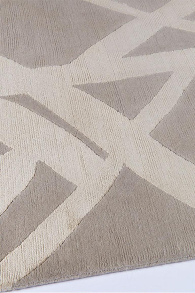 Customizable Channels Rug in Hand Knotted Wool and Silk by Kelly ...