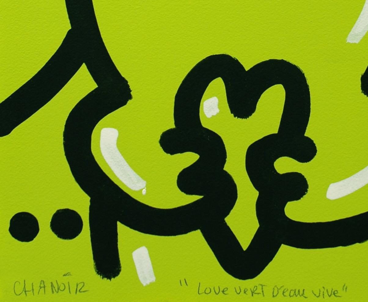 Love Vert D'Eau Vives - Art urbain Painting par Chanoir
