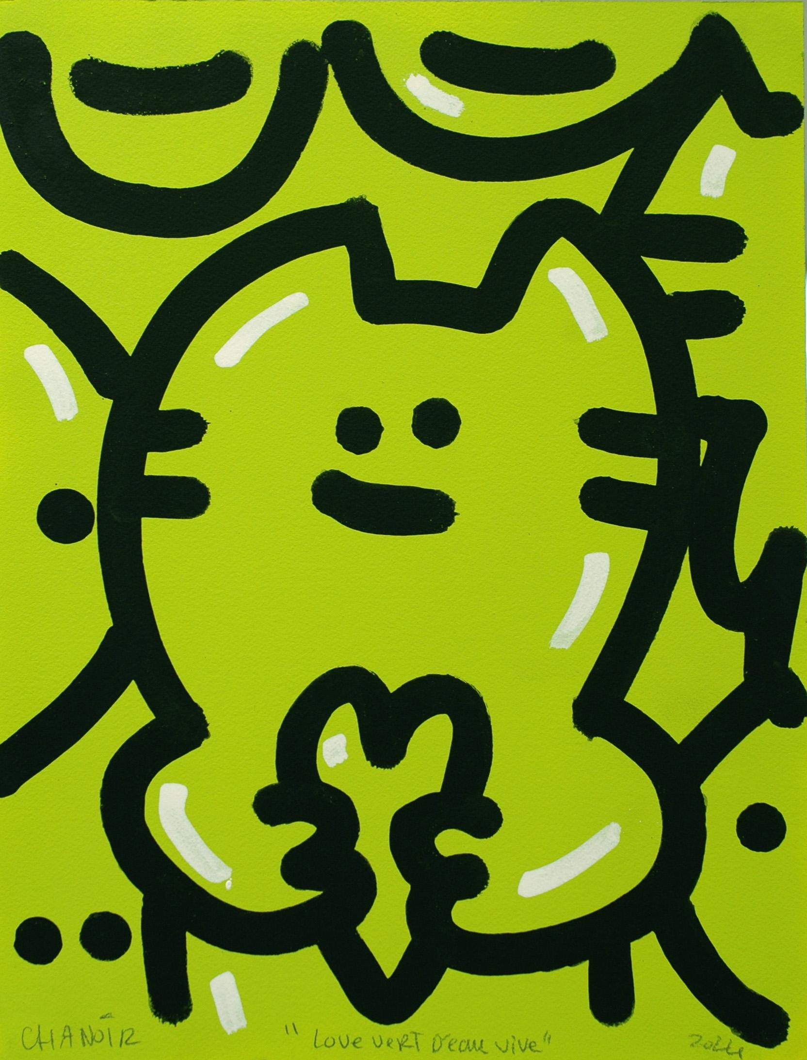 Figurative Painting Chanoir - Love Vert D'Eau Vives