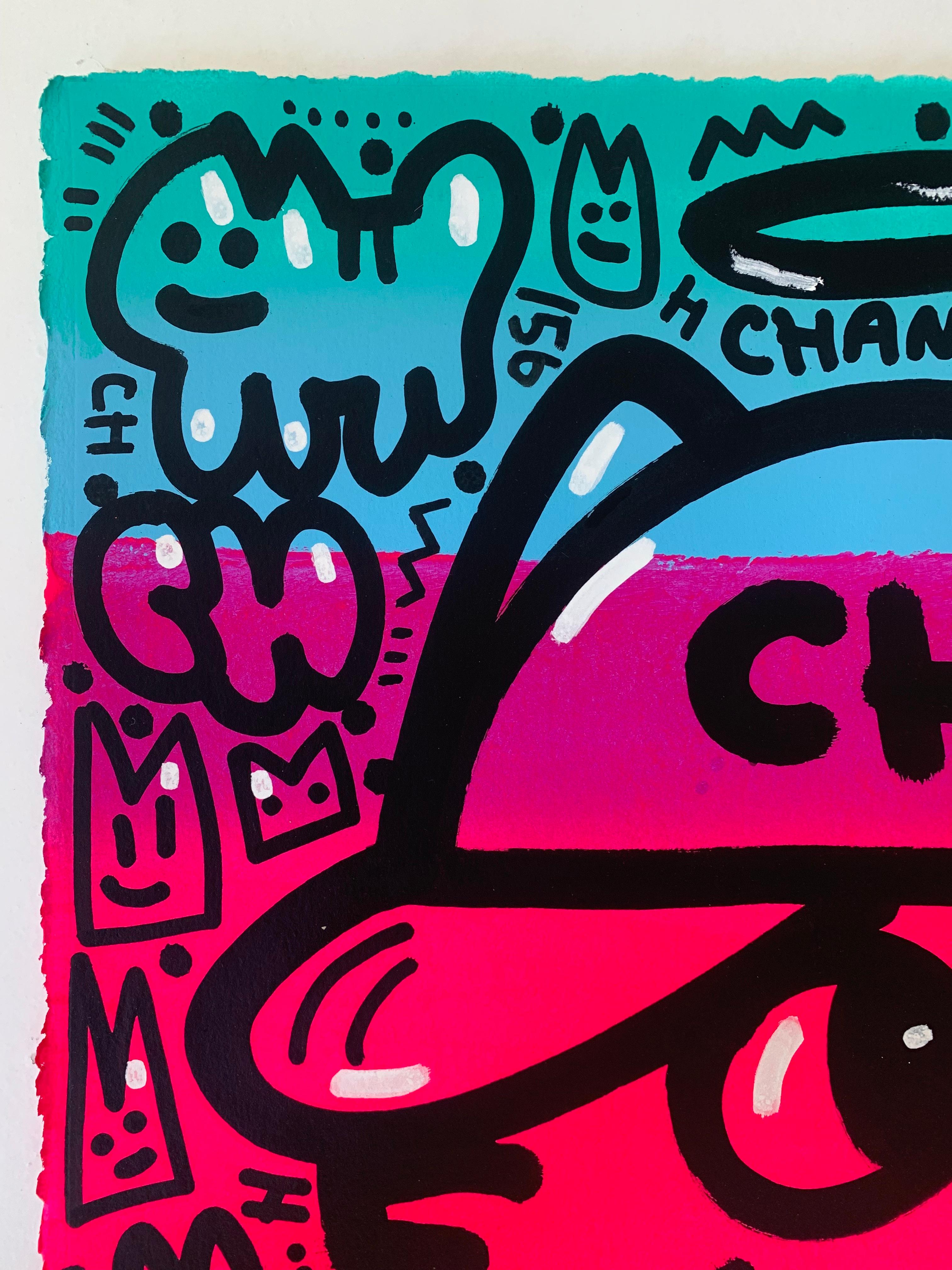 Alberto Vejarano, known as CHANOIR, is a French-Colombian artist born in 1976 in Bogotá. Internationally renowned, he is famous for the energy and optimism in his graffiti. CHANOIR works with a universal visual language, based on the belief that art