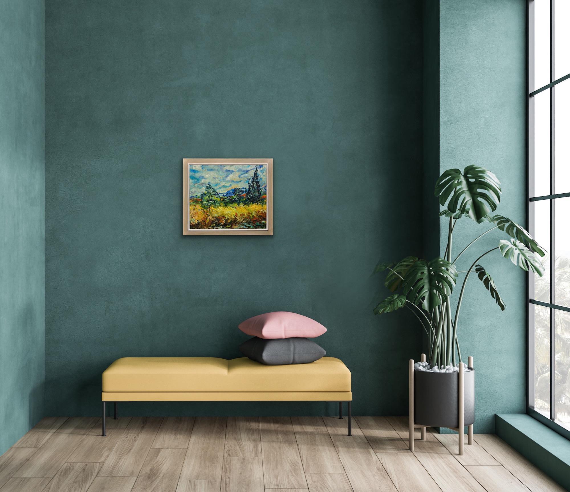 Todo es ritmo Pintura al óleo francesa postimpresionista Paisaje Honfleur en venta 6