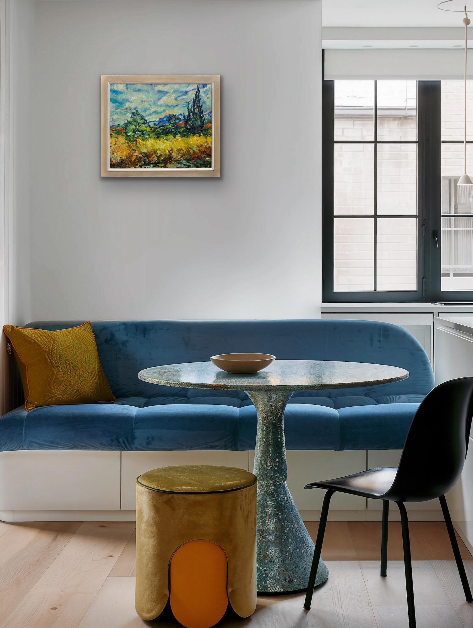 Todo es ritmo Pintura al óleo francesa postimpresionista Paisaje Honfleur en venta 11
