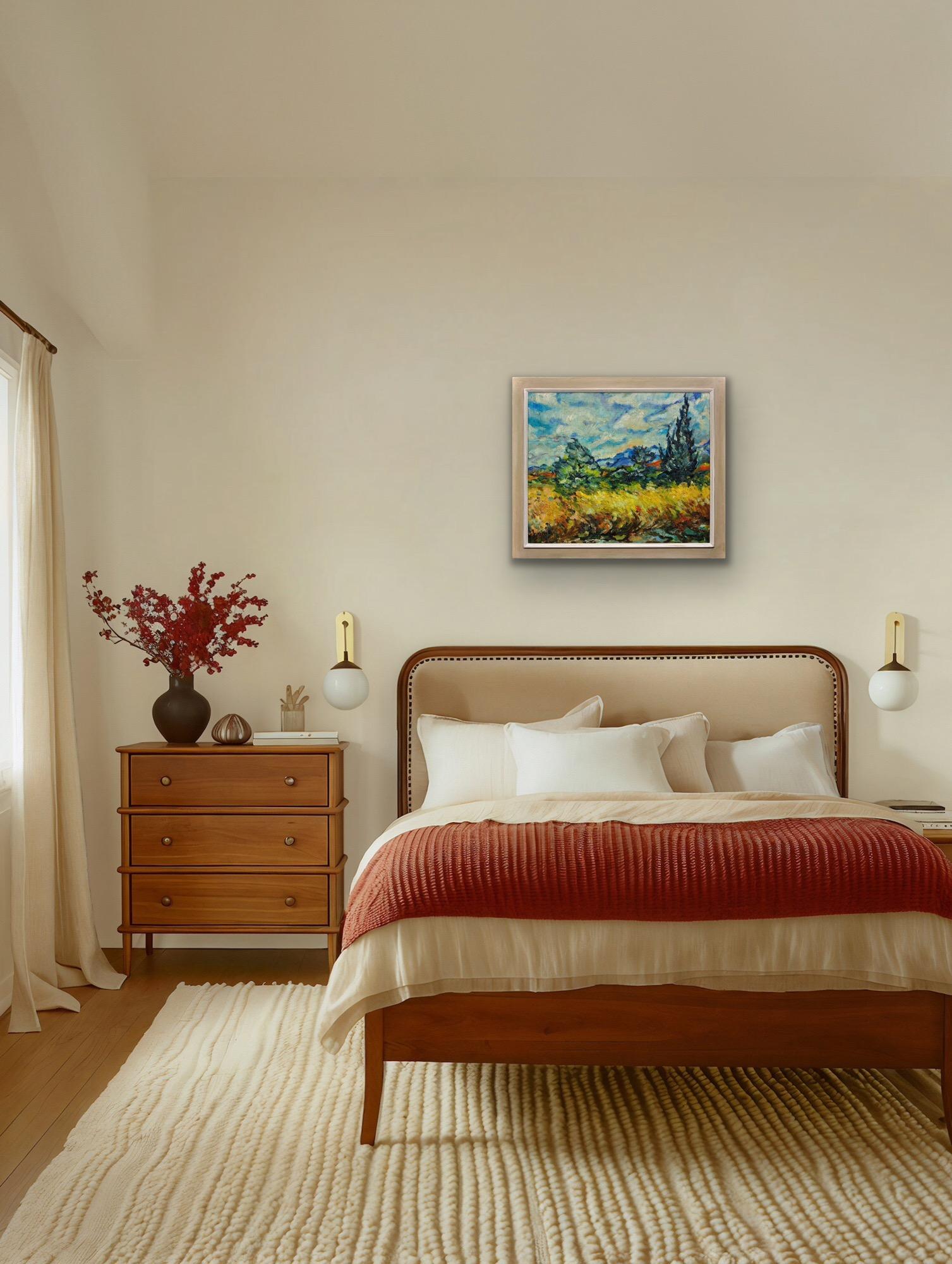Todo es ritmo Pintura al óleo francesa postimpresionista Paisaje Honfleur en venta 13