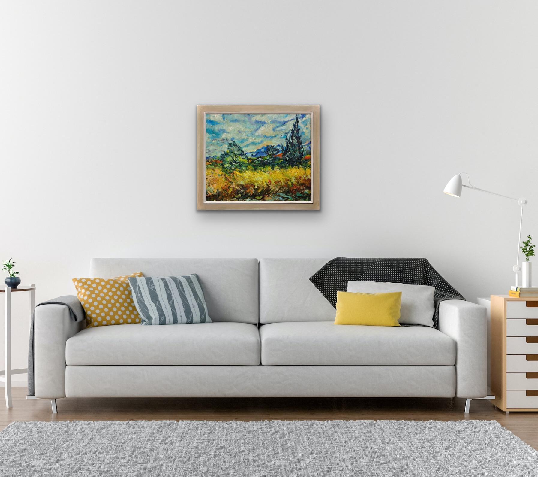Todo es ritmo Pintura al óleo francesa postimpresionista Paisaje Honfleur en venta 2