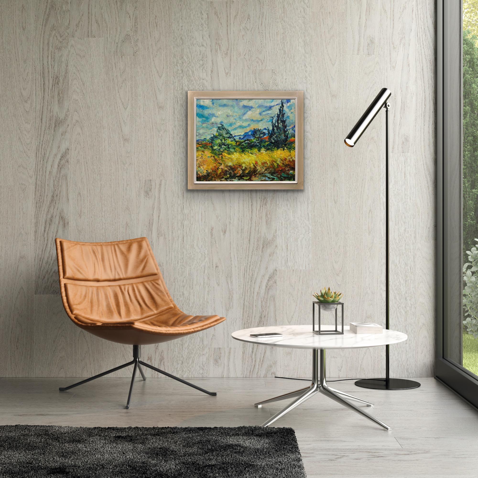 Todo es ritmo Pintura al óleo francesa postimpresionista Paisaje Honfleur en venta 4