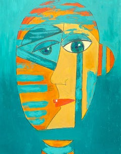 The Faces of wisdom n°10 by Chantal Jentien - Oil pastel on paper 30x40 cm