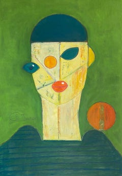 The faces of wisdom n°15 by Chantal Jentien - Oil pastel on paper 30x40 cm