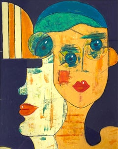 The Faces of wisdom n°7 by Chantal Jentien - Oil pastel on paper 30x40 cm