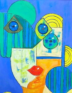 The Faces of wisdom n°9 by Chantal Jentien - Oil pastel on paper 30x40 cm