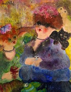 Festa sulla Senna di Chantal KAKAL COLSON - Olio su tela - 81x100 cm