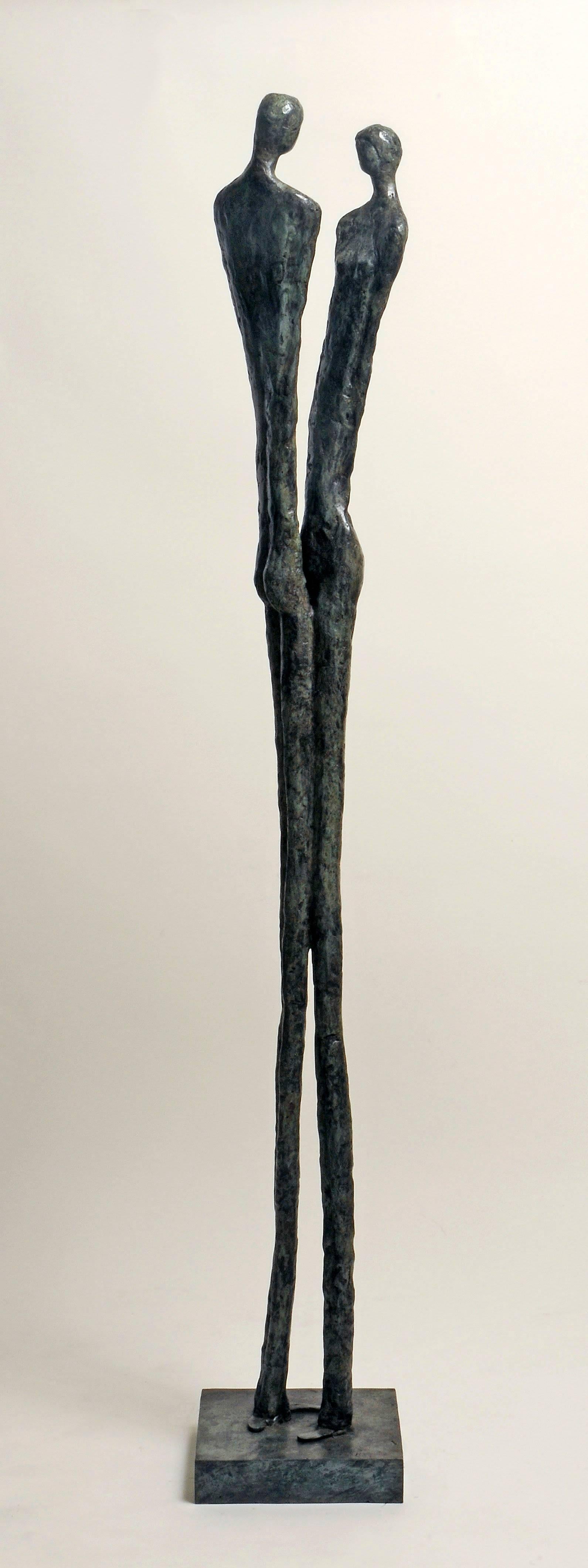 Chantal Lacout Figurative Sculpture - Séduction, bronze sculpture