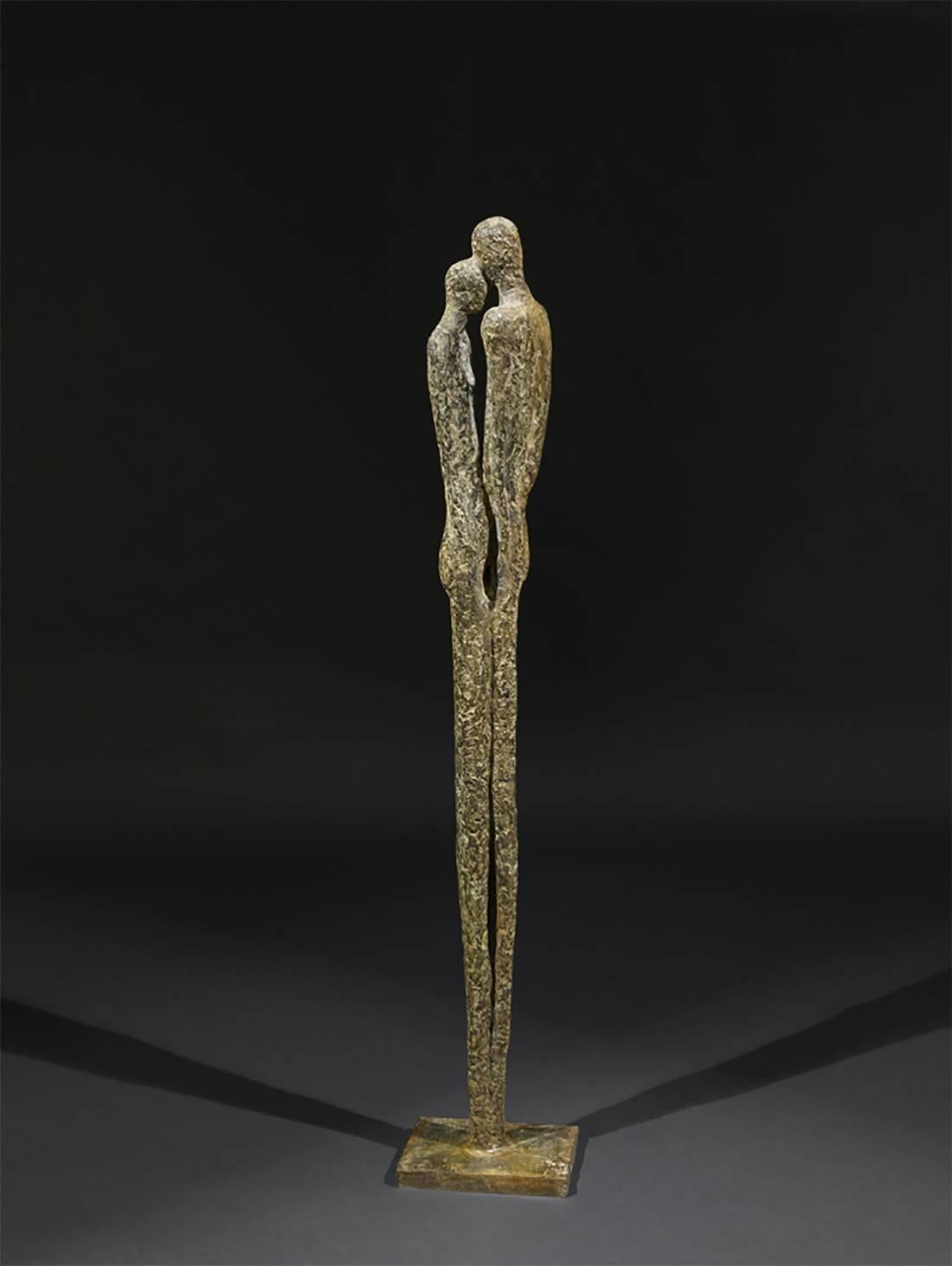 Chantal Lacout Figurative Sculpture - Slow, bronze sculpture