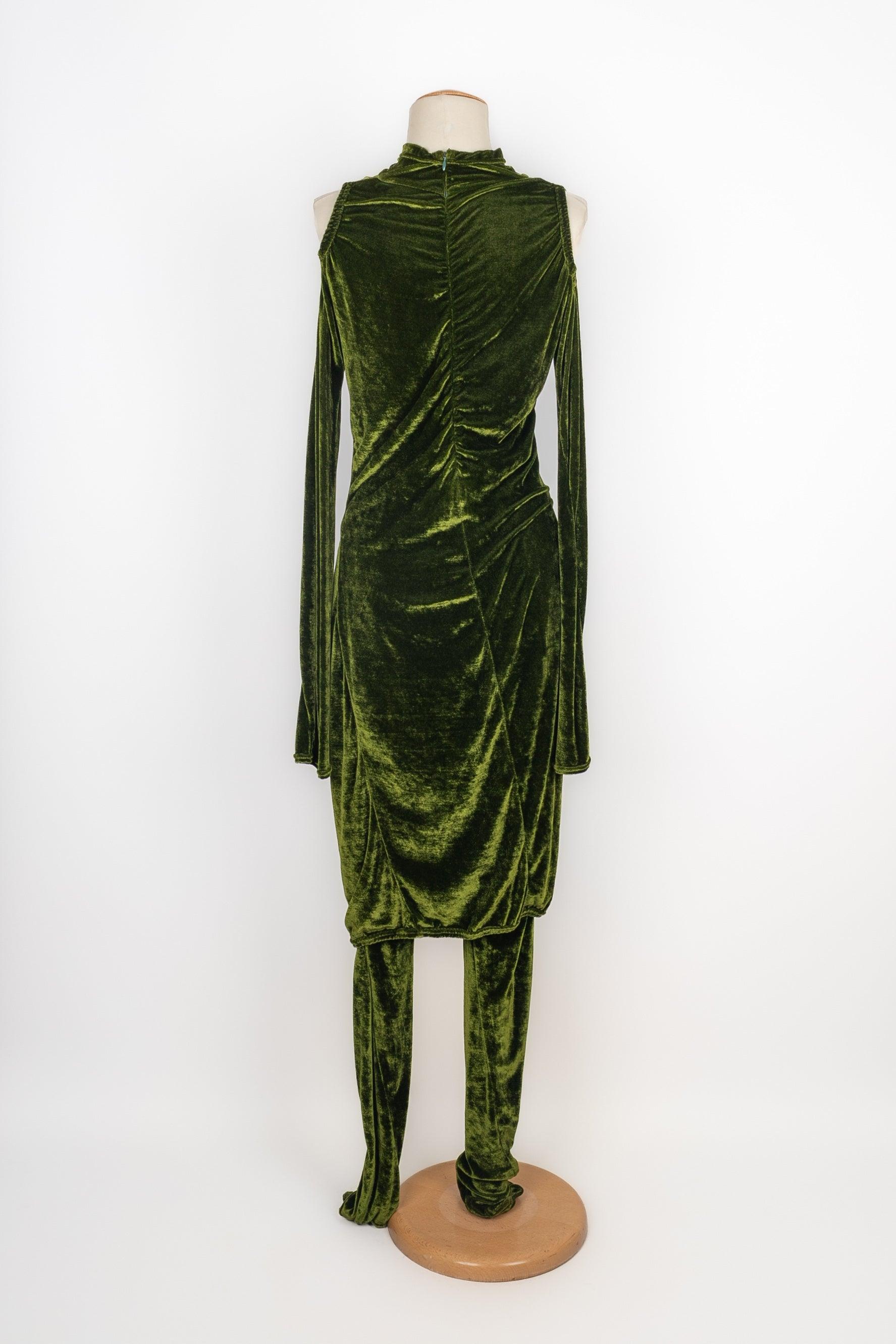 Black Chantal Thomas Set of Dress with Legging Trousers For Sale
