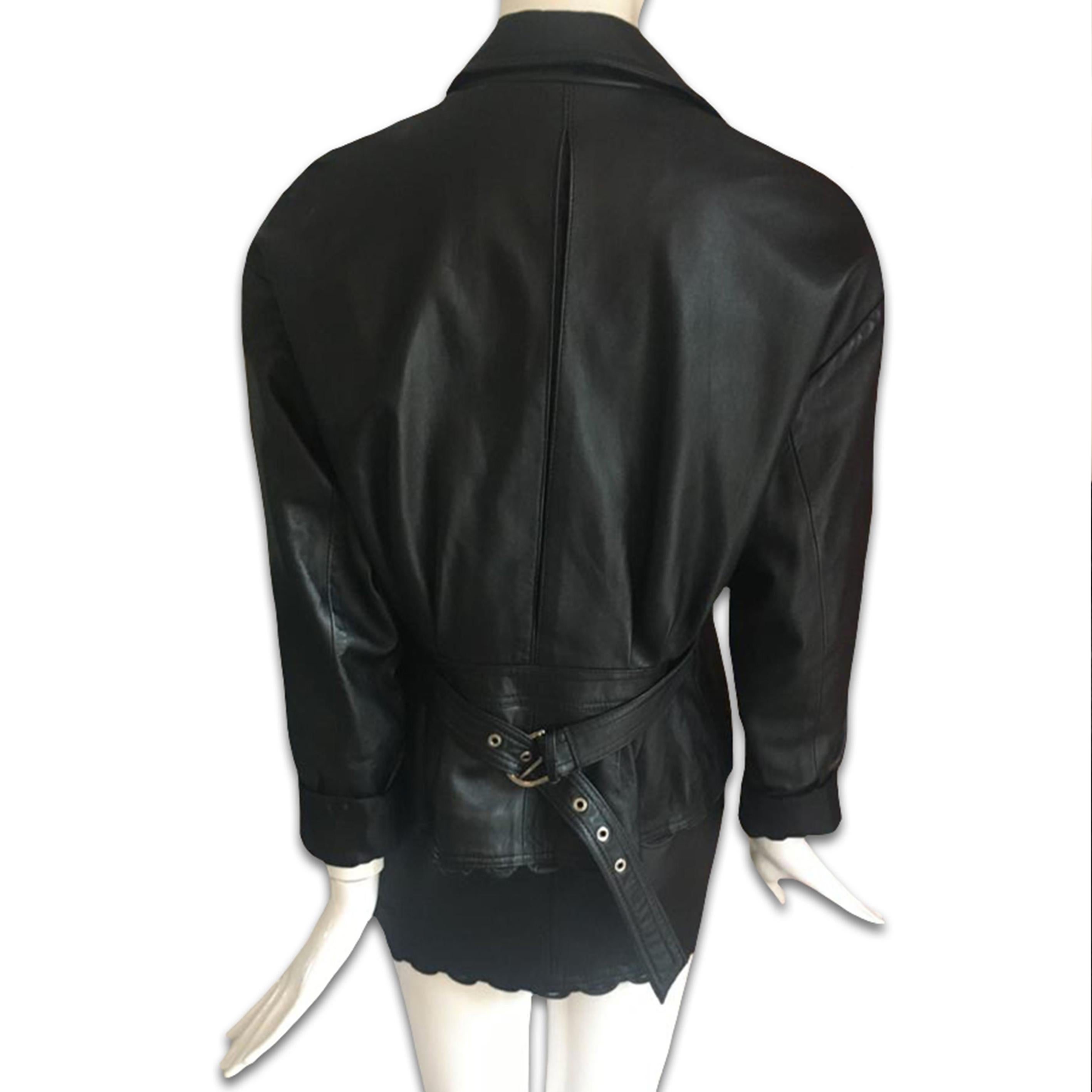 Women's or Men's CHANTAL THOMASS 90s Black Leather set