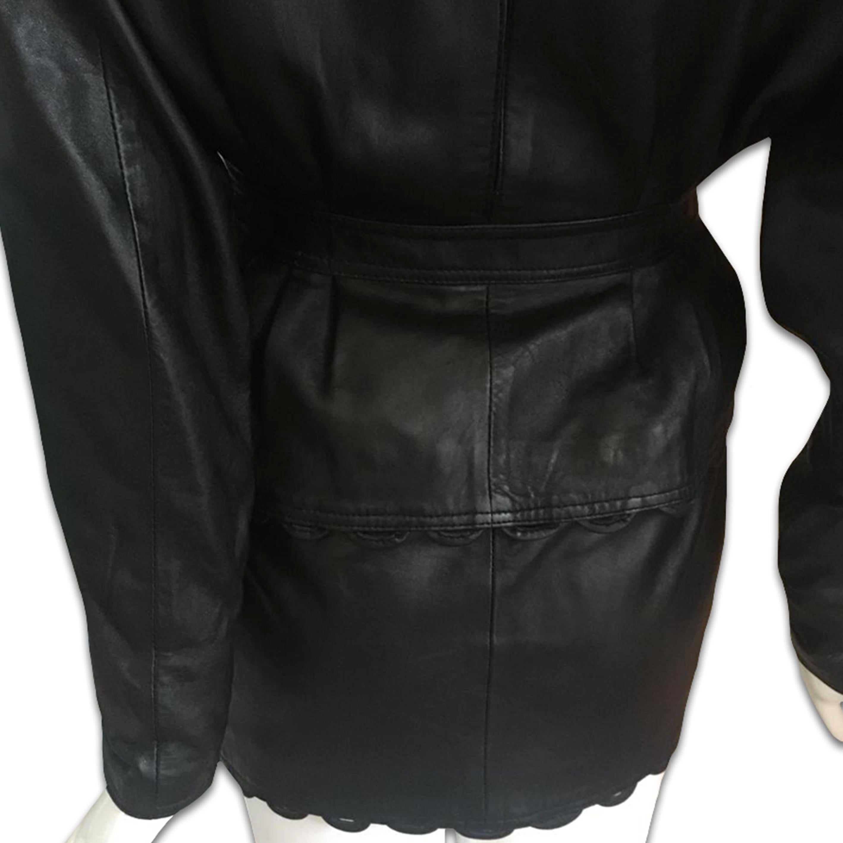 CHANTAL THOMASS 90s Black Leather set 4