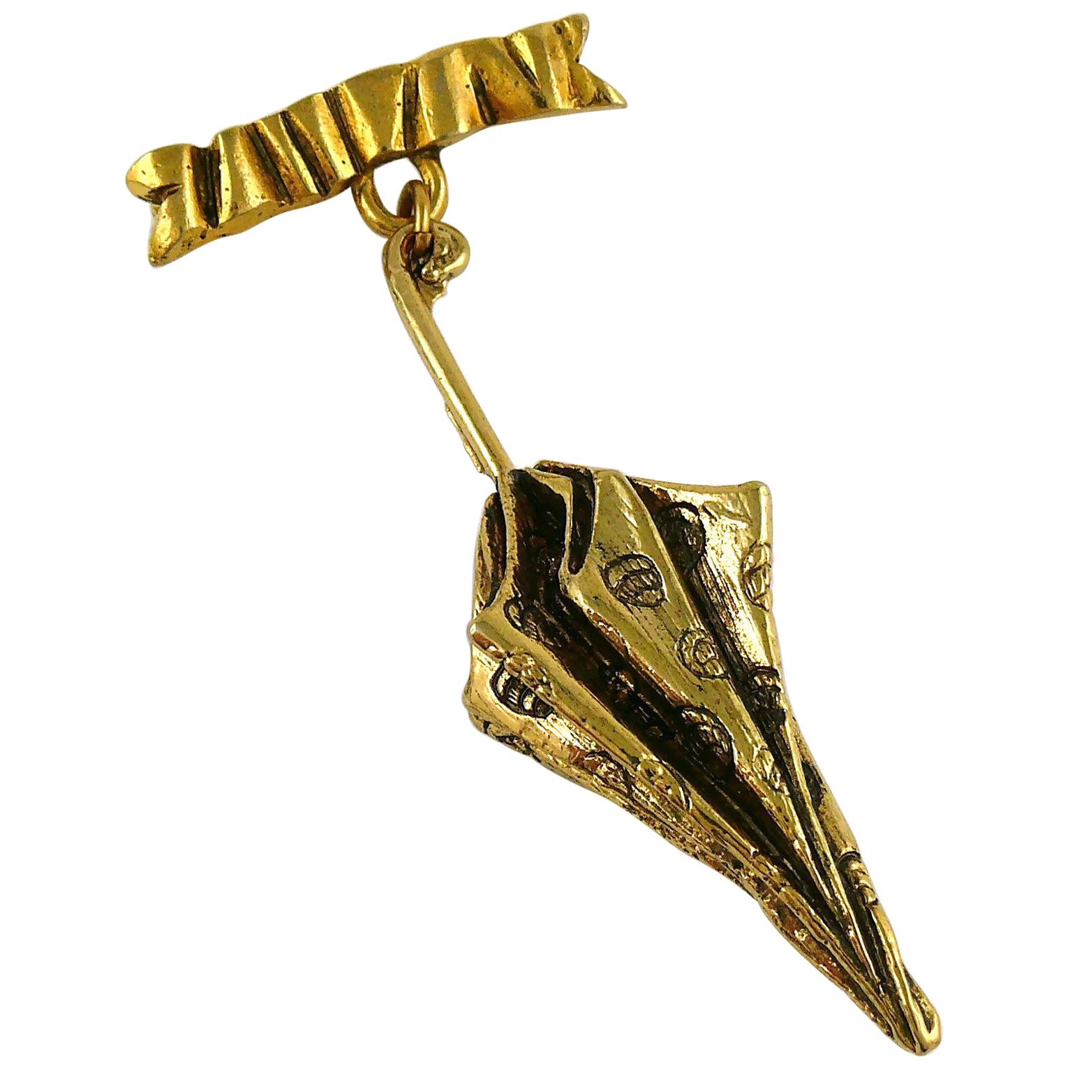 Chantal Thomass (Attributed to) Vintage Umbrella Brooch For Sale