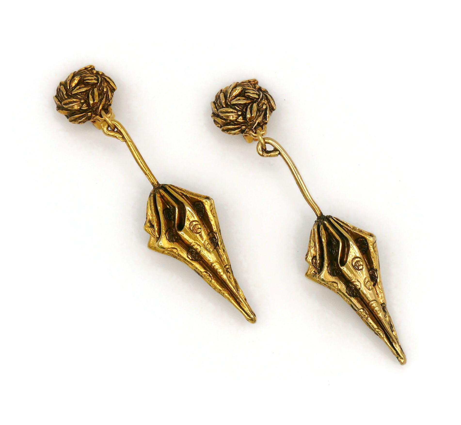 Chantal Thomass (Attributed to) Vintage Umbrella Dangling Earrings In Good Condition For Sale In Nice, FR
