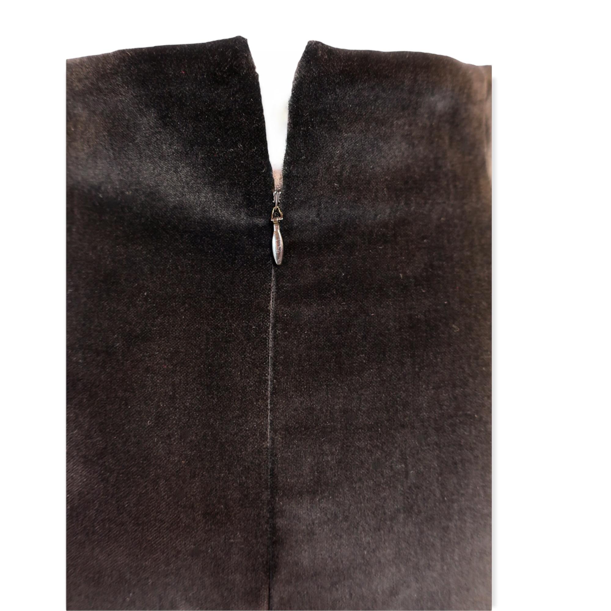 Chantal Thomass Black Velvet Pencil Skirt For Sale 5