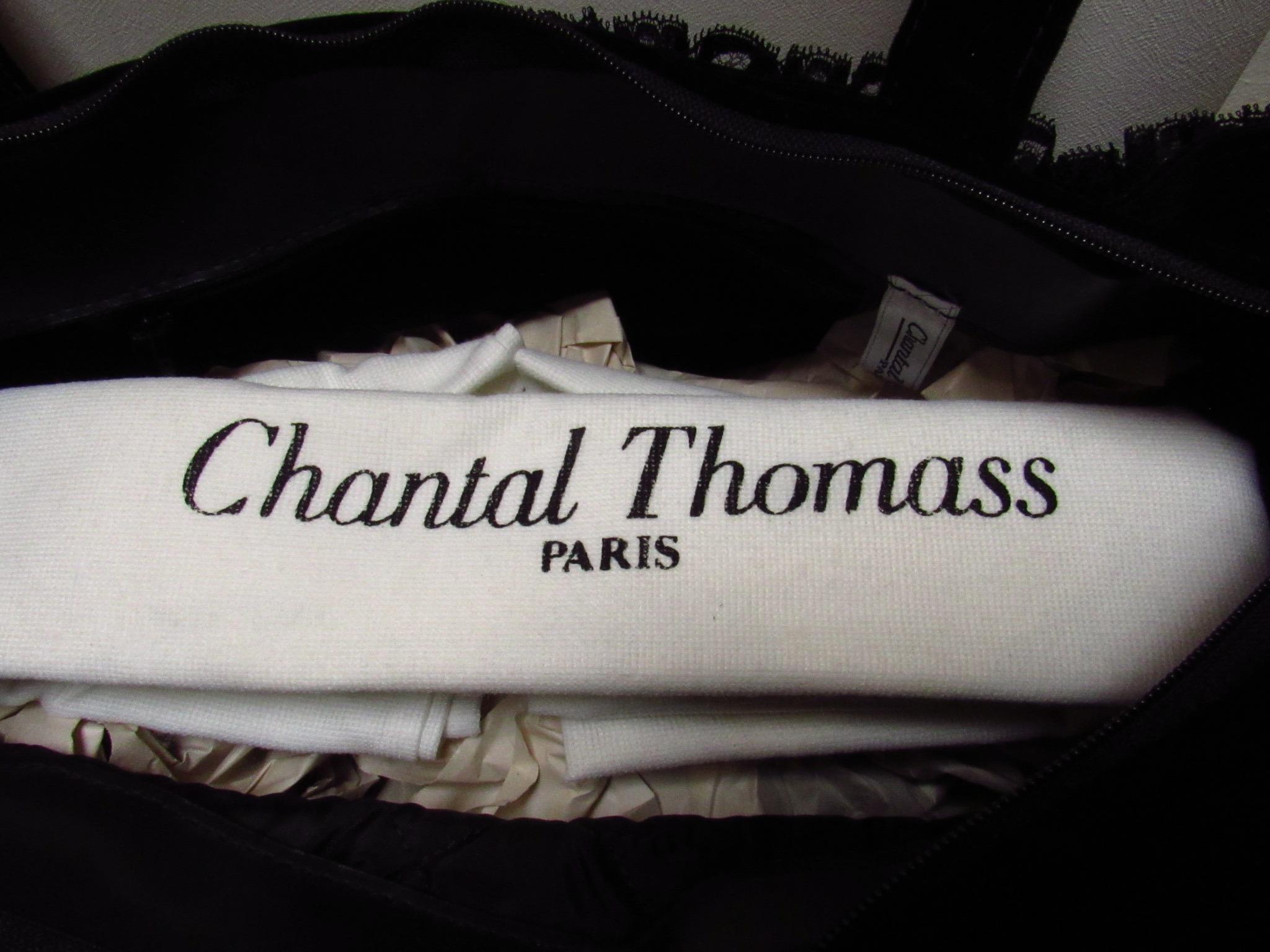 Chantal Thomass Black Velvet Purse For Sale 3