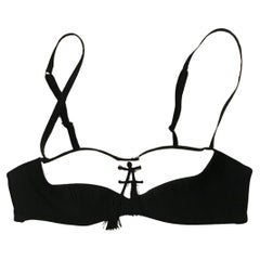 Used CHANTAL THOMASS Bra Black and white with fringes