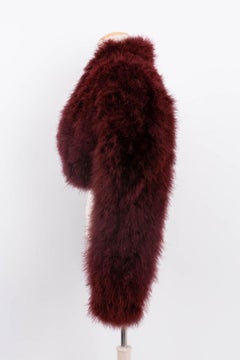 Chantal Thomass Burgundy Marabou Bolero, 1990