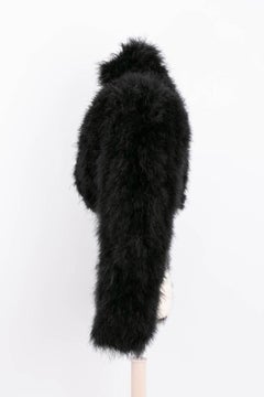 Chantal Thomass Défilé Black Marabou Bolero, 1990