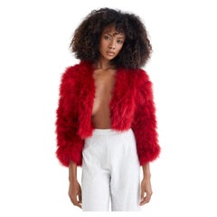 Chantal Thomass F/W 1990 Runway Numbered Ostrich Feather Marabou Bolero
