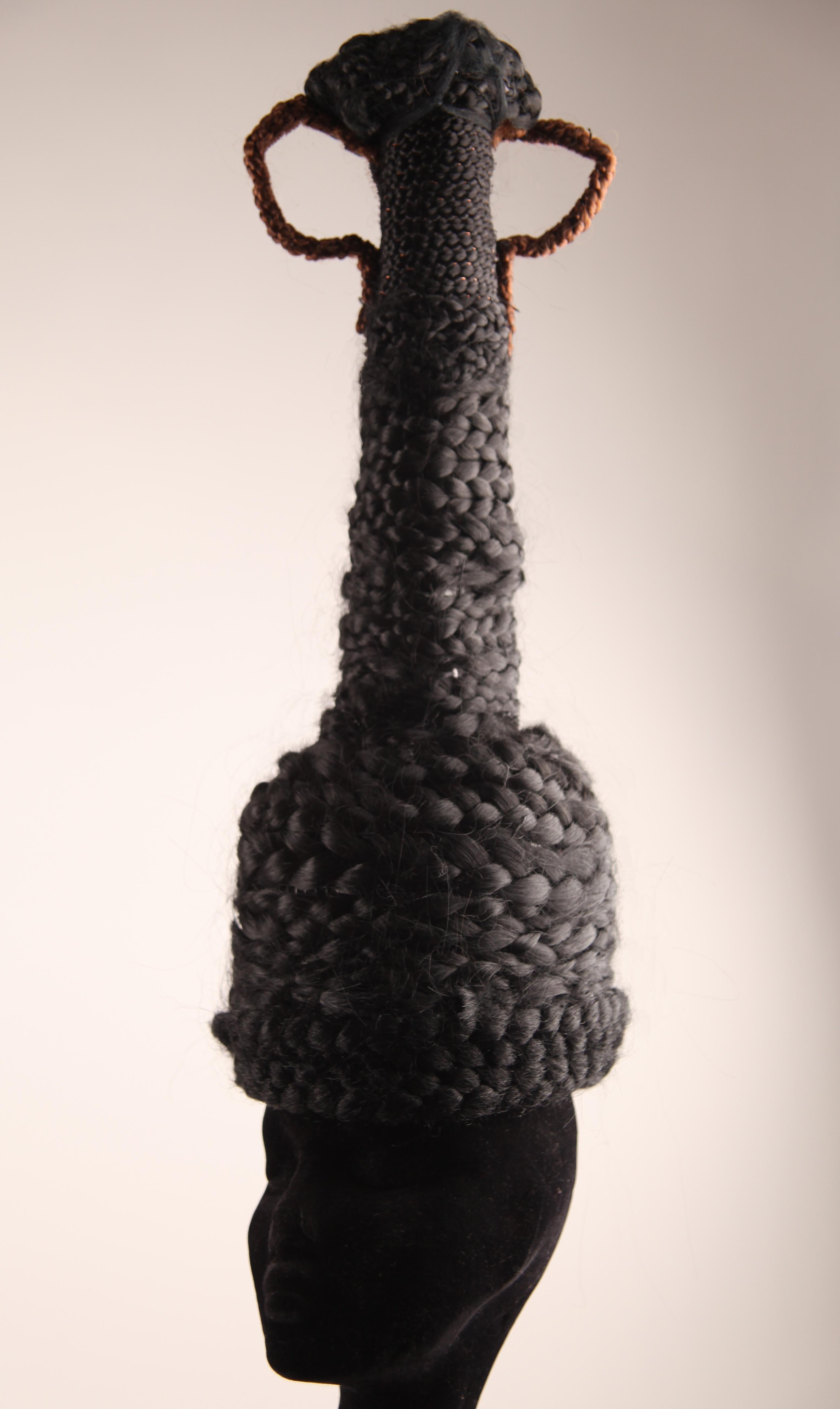 Chantal Thomass hair-breaded sculpture hat «African Summer » Collection, S/S 92 In Good Condition For Sale In London, GB