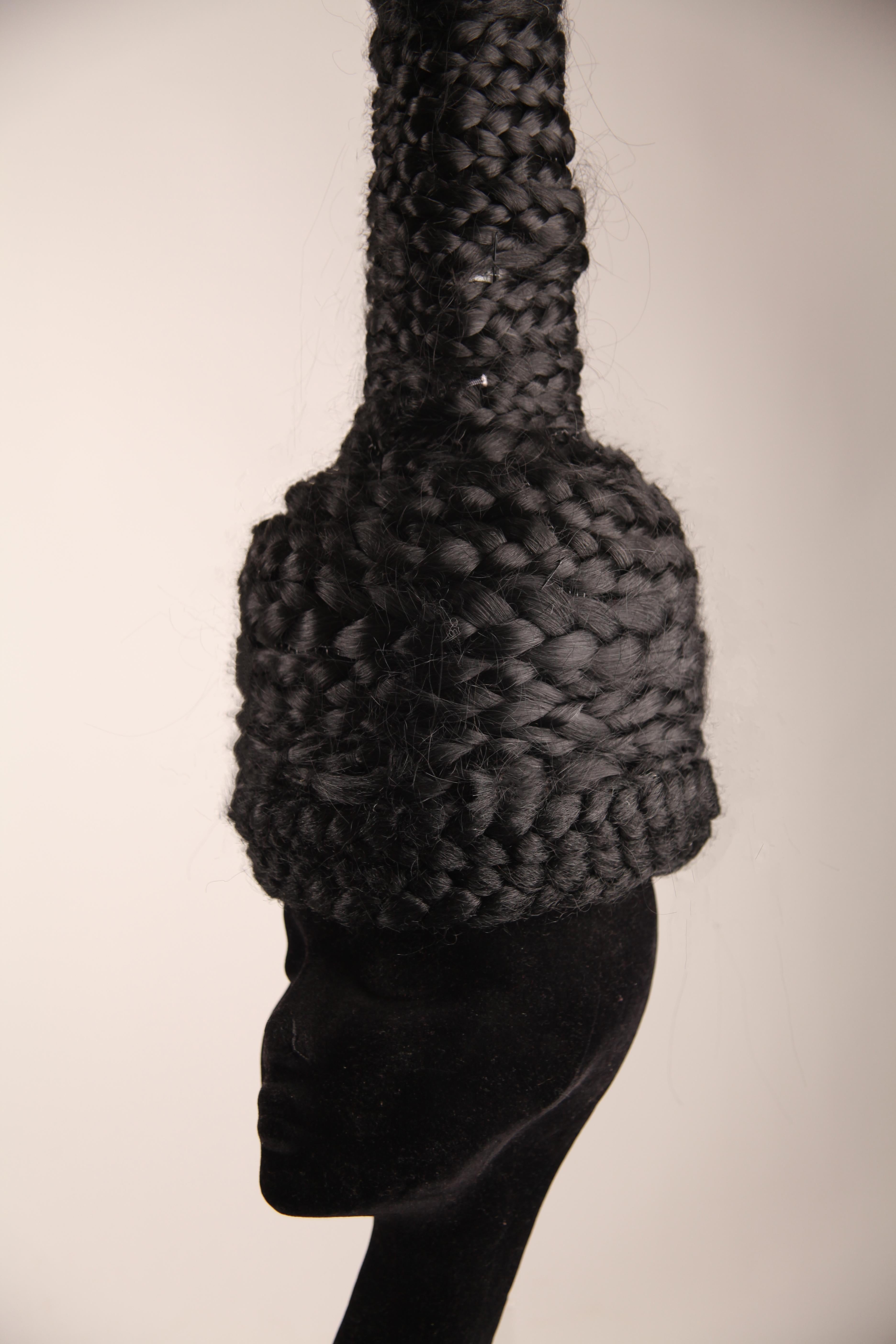 Chantal Thomass hair-breaded sculpture hat «African Summer » Collection, S/S 92 For Sale 3