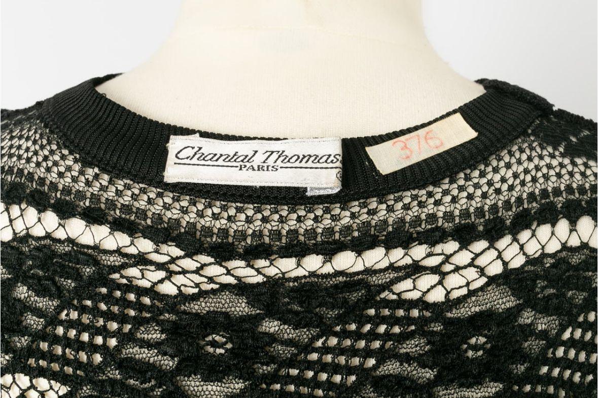 Chantal Thomass Marabou and Black Lace Fashion Show Outfit, 1988 For Sale 12