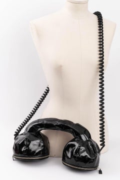Chantal Thomass "Phone" Shoulder Bag in Black Patent Leather, 1984