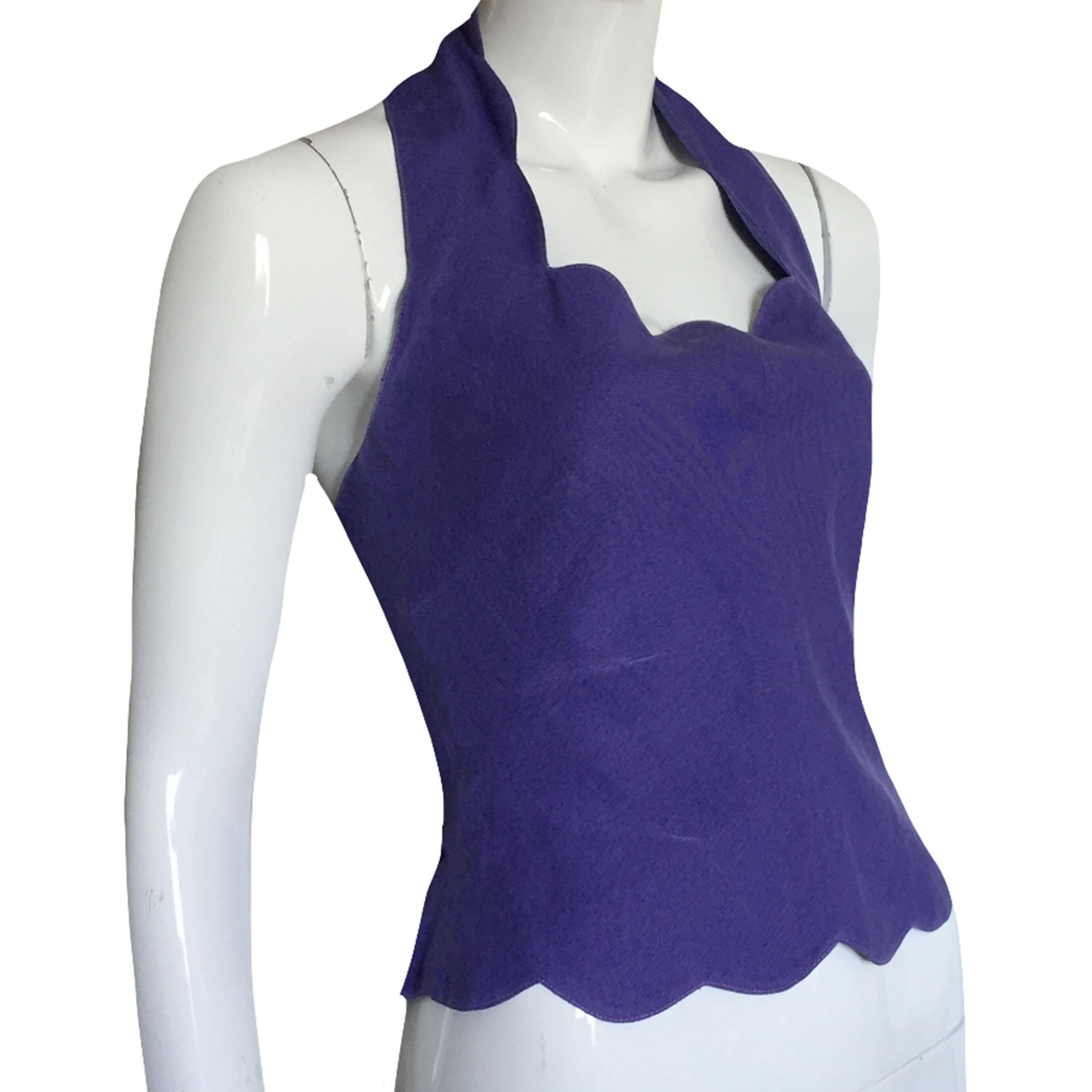 CHANTAL THOMASS SS1991 Purple linen bustier

Tag: CHANTAL THOMASS

Size M

Chest: 39cm

Waist: 35cm

Length: 54cm

100% linen

Perfect condition

Shipping worldwide with tracking number
